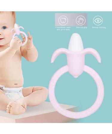 Infant Silicone Teether - BPA Free Soft Pink Teething Toy for Toddlers | Safe Chewing & Soothing Solution - Buy Online on GoSupps.com