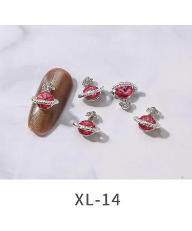 Fancy Multi-Color Nail For Color Stone Alloy Planet Design Decoration 3D Alloy Deco Nail Art Planet B - Buy Online on GoSupps.com