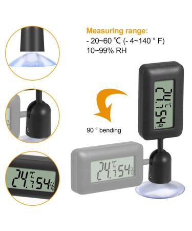 Digital Reptile Thermometer Hygrometer | 360 Rotating Aquarium Hygro-Therm for Turtles Snakes Lizards & Spiders - Buy Online on GoSupps.com