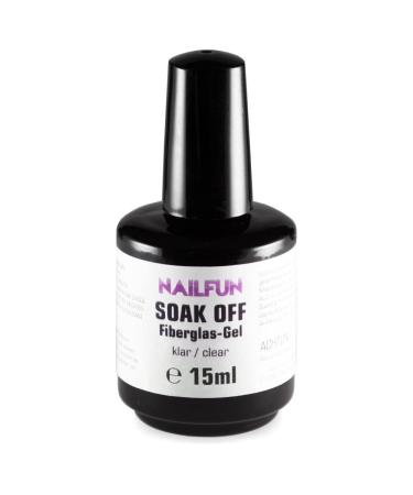 SOAK-OFF Fiberglass Gel clear - 15ml - UV + LED