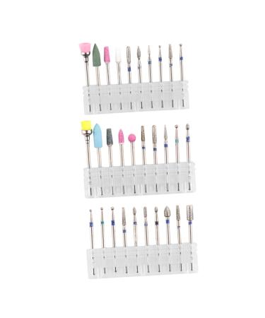 FRCOLOR Professional Pedicure Tools 3 Sets Nail Polisher Manicure Alloy Tungsten Steel Tungsten Steel Nail Nail Drill Bits