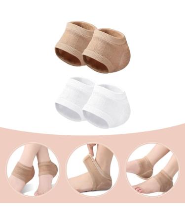 minkissy 2 Pairs Moisturizing Heel Socks Open Toe Socks Cracked Gel Heel Protector Toeless Spa Socks Heel Repair Socks Footcare for Dry Hard Cracked Skin A - Buy Online on GoSupps.com