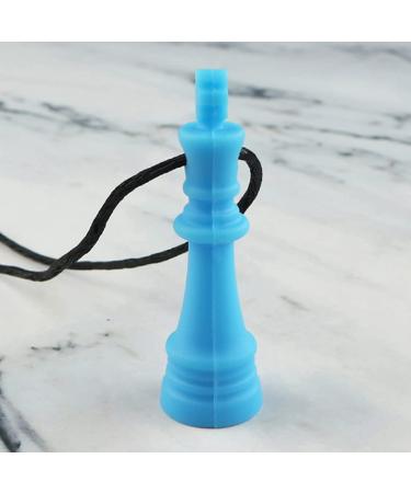 Healifty 4Pcs Baby Teething Toys - Chess Shaped Silicone Chew Necklace Pendants for Autism Nursing - Assorted Colors - Buy Online on GoSupps.com