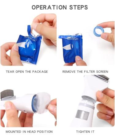 Pet Dog Flea Filter Remover Pet Flea Lice Cleaner Comb Electric Dog Flea Cleaning Brush Electric Vacuum Head Lice Comb Brush Flea Comb for Dog Cat - Buy Online on GoSupps.com