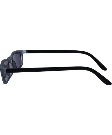 Comfortable Matt Grey Black Sun Readers - UV400 Lightweight Reading Glasses for Men & Women | S17-7 +3.50 - Buy Online on GoSupps.com