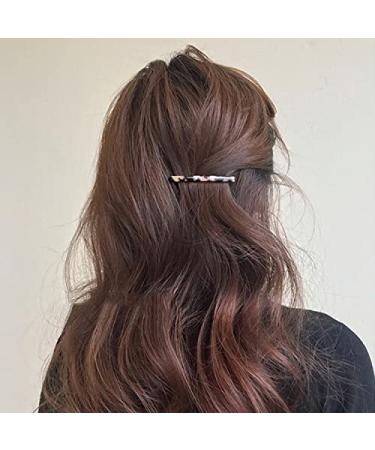 4-Pack Skinny French Hair Clips for Women - Tortoise Shell Style in Hot Pink Red Navy Blue Black & Caramel Green - Perfect for Thin & Thick Hair - Buy Online on GoSupps.com