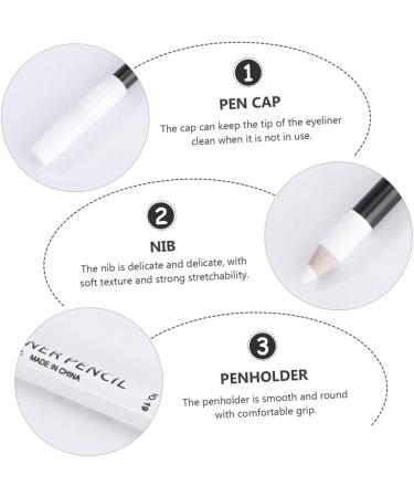 CIMAXIC 24pcs eyeliner pencil white accessories highlight makeup Eye Makeup Tool Wooden pole gel woman - Buy Online on GoSupps.com