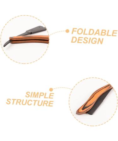 Beavorty 4pcs Folding Razor Set - Men's Straight Razors with Wooden Handles | Premium Manual Shaver & Knife Holder | Stainless Steel Blades for a Close Shave - Buy Online on GoSupps.com