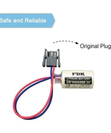 4PCS Replacement FDK CR14250SE 3V 1/2AA PLC Battery with 3 Prong Plug for 1747-BA Backup Power Supply - International Shipping Available - Buy Online on GoSupps.com