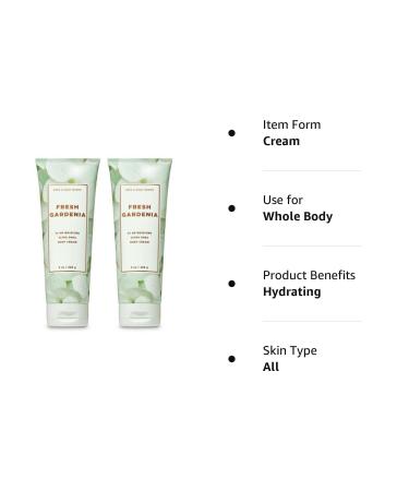 Bath and Body Works Gift Set of of 2 - 8 oz Body Cream - (Fresh Gardenia)  Full - Buy Online on GoSupps.com