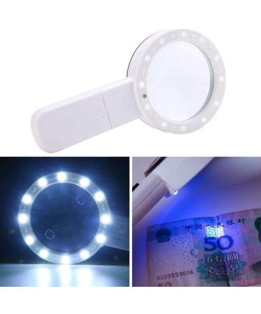 Magnifier Magnifying Glass 30x High Magnification Optics HD Glass Lens Handheld Magnifier Hand-held Magnifier Magnifying Glass with Light - Buy Online on GoSupps.com
