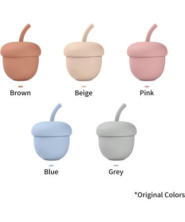 Acorn Toddler Cups - Silicone Sippy & Straw Cup for Child Feeding, 6.7 oz, BPA-Free - Buy Online on GoSupps.com