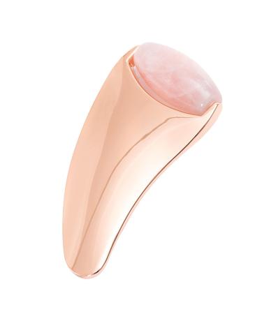 Siopob Guasha Roller For Face - Metal Sha Facial Tools Face Roller For Women Beauty Tool For Cheekbones Neck Chin Eyes Forehead Nose Rose Gold Scraping Board + Rose Roller