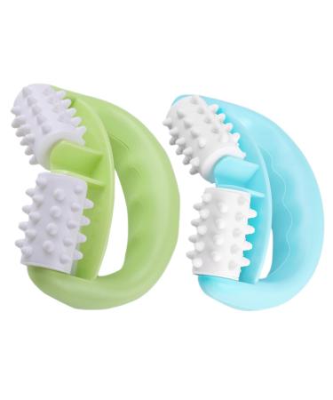 Gleavi household appliances 2 pieces roller-massage massage device Handheld-shoulder massage tool massage tab for body fascia red roll for muscles.