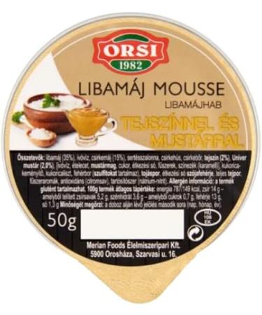 Orsi Goose Liver Mousse Double Cream and Mustard 50 g Pack of 5 - Buy Online on GoSupps.com