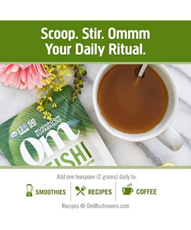 Om Mushroom Superfood Reishi Powder - Organic Adaptogen for Stress & Immune Support | 7.05 oz, 100 Servings - Buy Online on GoSupps.com