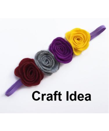 YYCRAFT Pack of 20 Felt Flower Rose 1.5 4D Applique/Bow - Mix Style A - Assorted Colors - Buy Online on GoSupps.com