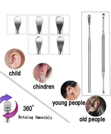 MACIMO Stainless Steel Ear Wax Pickers Set - Remove Earwax Easily with Curette Ear Pick Cleaner - Buy Online on GoSupps.com