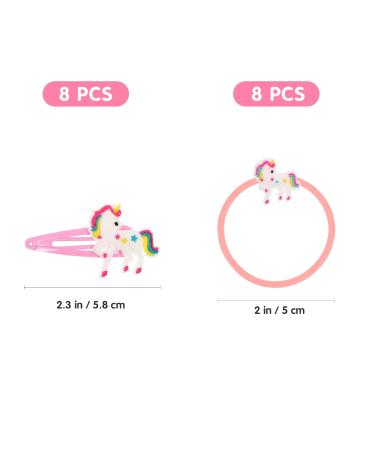 Lurrose 16x Unicorn Hair Clips & Accessories for Girls | Hairpins Bracelets and Hair Ties - International Shipping - Buy Online on GoSupps.com