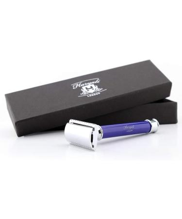 Haryali London Men's Double Edge Safety Razor with Blue Handle - Premium Beard & Moustache Grooming Tool for Smooth Shaving - Buy Online on GoSupps.com