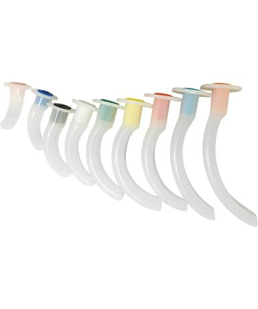 Disposable Oropharyngeal Airway Tube Emergency Kit - 9 Sizes, Multi Color, Flexible Structure - Smooth Surface for Aid and Resuscitation - Buy Online on GoSupps.com