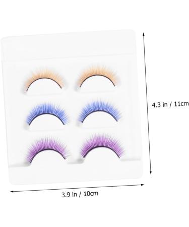 minkissy 3 Pairs 3d False Eyelashes Halloween Eyelash Faux Lashes Reusable Makeup Lashes Color Lashes Halloween Eye Lashes False Lashes Eyelashes Cross Accessories Synthetic Silk Fiber - Buy Online on GoSupps.com