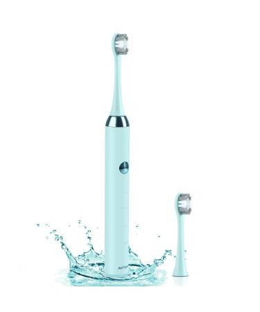 Powerful Electric Toothbrush for Adults Rechargeable Sonic Toothbrush with Timer Soft Polished Bristles Super Efficient Quiet Motor 50 Days Battery Life Green