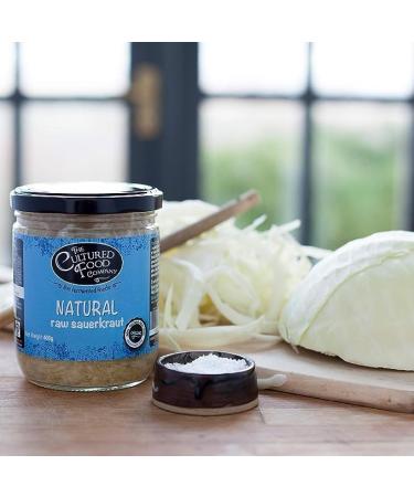 Organic Raw Sauerkraut 1kg Jar - Traditionally Fermented by The Cultured Food Company - Buy Online on GoSupps.com