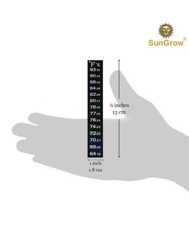 SunGrow Aquarium Sticker Thermometer - Precise Temperature Measurement for Fish, Shrimps & Turtles - Easy Peel & Stick Installation - 2 Color Indicators - Buy Online on GoSupps.com