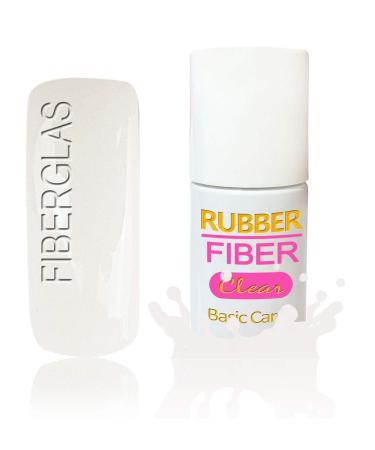 UV/LED Base Gel Brush Bottle 10ml Spreading Gel Natural Nail Reinforcement Extremely Stable Camouflage/MakeUp Gel (FIBERGLAS CLEAR)