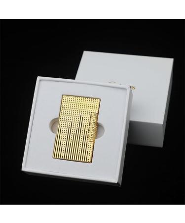 Classic Flip-Top Side-Slide Ignition Butane Torch Lighter Metal Gas-Filled Retro Men's Lighter Suitable For Candles Cigars Indoor And Outdoor High-End Men's Dad Husband Gift high-end Business Gift Gold 2 - Buy Online on GoSupps.com