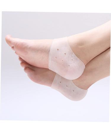 minkissy 3 Pairs Silicone Socks for Dry feet Silicone Heel Sleeves Sock Heel Protectors high Heel Sleeve Shoe Filler Foot moisturizing Socks Heel Support Foot Socks Comfortable White - Buy Online on GoSupps.com
