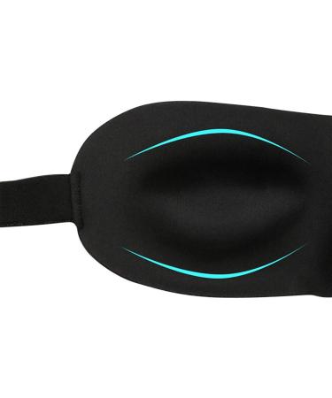 Winwinfly Sleep Mask 3D Sleeping Masks Eye Mask Soft Silk Lightweight Comfortable and Adjustable for Travel Nap Black - Buy Online on GoSupps.com