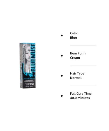 Pulp Riot Semi-Permanent Neon Electric Hair Color 4oz - BLUE MUSE - Vibrant Blue Shade - 4 Fl Oz (Pack of 1) - Buy Online on GoSupps.com