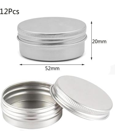 BOBOZHONG Empty Containers 12 Pieces Round Steel Tin Cans Aluminium Tin Cream Jars Travel Portable Small Metal Tin with Screw Lid for DIY Beauty Cosmetics Candle Travel 30 ml - Buy Online on GoSupps.com