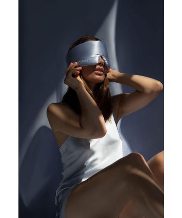 DROWSY Silk Sleep Mask - Luxurious Padded Cocoon for Total Darkness (Blue Belle) - Buy Online on GoSupps.com