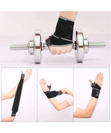Hually Adjustable Wrist Support Brace for Men and Women - One Size Fits All | Breathable & Comfortable Wrist Wraps for Bench Press, Weightlifting, Gym Sports - Buy Online on GoSupps.com
