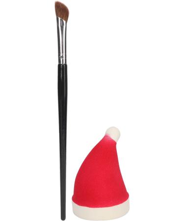 Angle Brush Sponge Kit Soft Portable Face Beauty Sponges Brush Red Christmas Hat Shape Makeup Sponge Nose Shadow Brush Set for Highlighting Eyebrows Shading - Buy Online on GoSupps.com