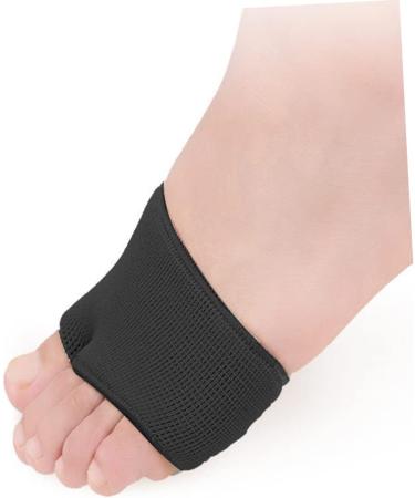 Heel Cushioning Pads & Metatarsal Sleeve Set for Hallux Valgus & Bunion Relief - Black, 2pcs - Buy Online on GoSupps.com