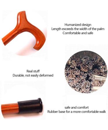 Wooden Walking Stick Solid Cane Cane Stick Old Wooden Crutches Lightweight Adjustable Walking Cane for with Wooden Handle Crutches European Style Durable (Color : A) - Buy Online on GoSupps.com