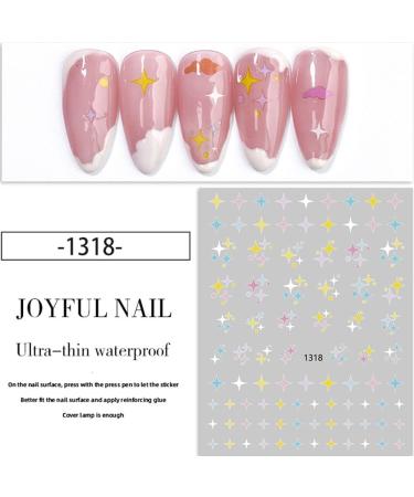 Hot Nails Beauty DIY Salon Self-adhesive Back Glue Star Cloud Nail Sticker Nail Art Decorations Nails Sticker for Summer Nail Art Sticker - Buy Online on GoSupps.com