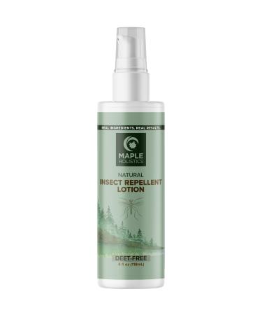 Bug Repellent Lotion for Adults & Kids - DEET Free Insect Repellent Lotion for Ticks & Mosquitoes - Made with Citronella & Lemongrass - Dermatologist Tested - Light Scent Vegan & Cruelty Free (4oz) Lotion 1 pack - Buy Online on GoSupps.com