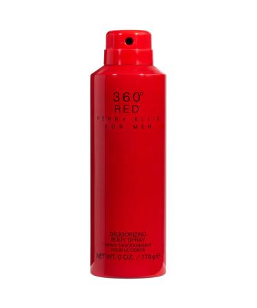 Perry Ellis 360 Red 3.4oz EDT Spray 6oz Body Spray 3oz Shower Gel 7.5ml EDT Spray Men 4 Pc Gift Set - Buy Online on GoSupps.com