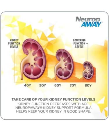 NeuropAWAY Kidney Support Supplement with Agmatine Sulfate L-Novaline L-Ornithine L-Citrulline Provides Fast Powerful Kidney Support 60CT 60 Count (Pack of 1) - Buy Online on GoSupps.com