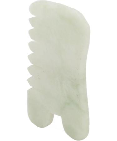 Verdant Touch Meridians Massage Comb - Jadestone Gua Sha Tool for Pain Relief & Head Relaxation | Ergonomic Design | International Shipping - Buy Online on GoSupps.com