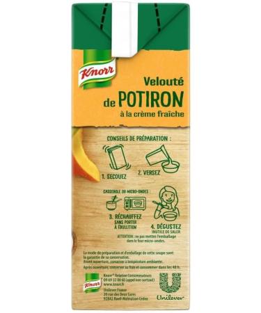  Epicerie sal e KNORR - Creamy Pumpkin Soup with Fresh Cream 1L - Pack of 4 - Sold in Packs - Buy Online on GoSupps.com