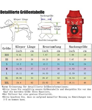 HRTTSY Dog Christmas Sweater | XL Red Reindeer Knitwear for Pets & Cats | Warm Winter Clothes - Buy Online on GoSupps.com