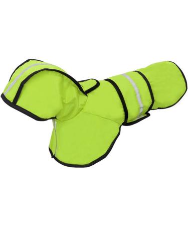 Ultra-Light Waterproof Dogs Raincoat with Hood & Reflective Stripes - 100% Breathable Jacket for Medium Breeds - 2xL Green - Buy Online on GoSupps.com
