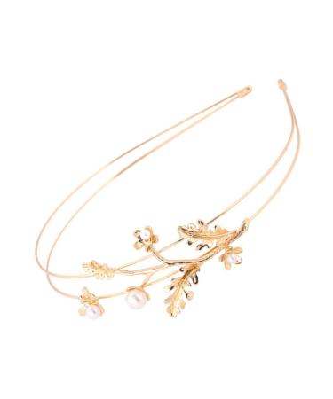 MAGICLULU Headband Headdress Party Hairband Pearl Hairhoop Girl Hairhoop Female Hairband Alloy Hairhoop for Women Lady Graceful Hairhoop Wedding Bride Hairband Pearl Design Hairhoop