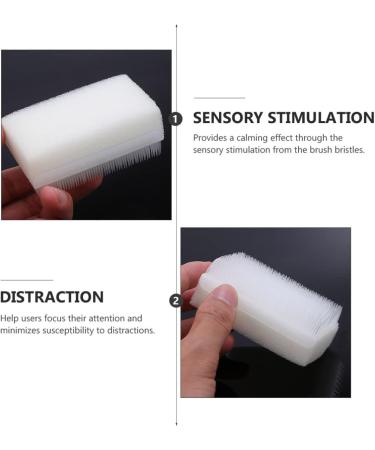 Healeved Pressure Defensiveness Brush - 6 Pcs Sensory Therapy Tools for Kids and Adults - Calming Brushing Protocol - White Brushes, 8x4.7cm - Buy Online on GoSupps.com